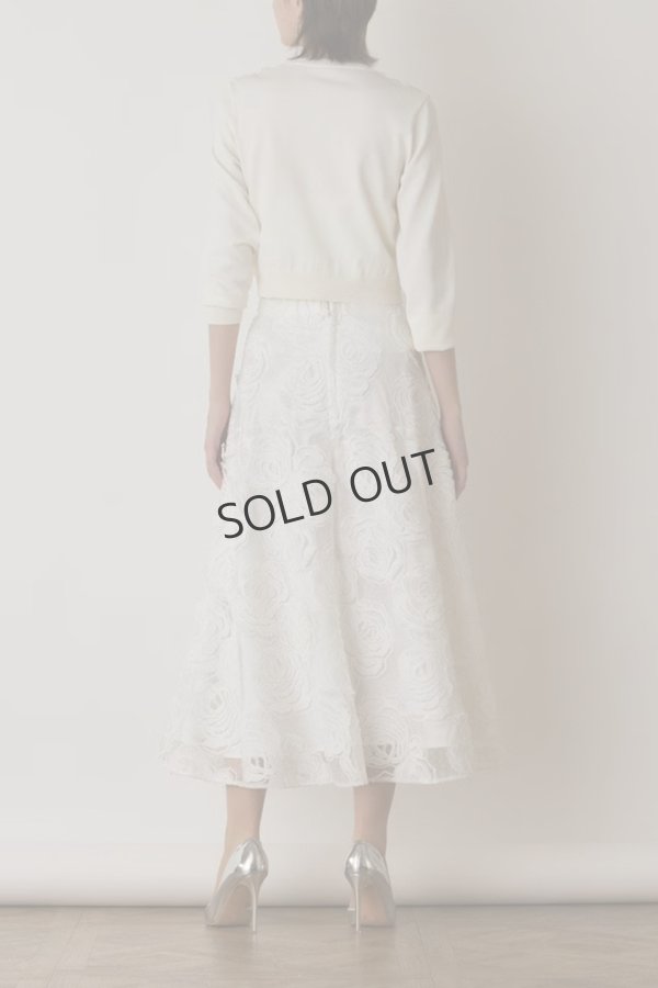 画像9: {SOLD}グレースコンチネンタル｜GRACE CONTINENTAL  ローズ刺繍ニットカーディガン{-BES} (9)