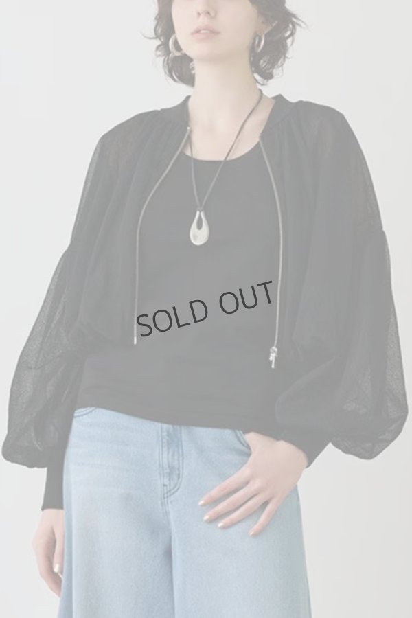 画像1: グレースコンチネンタル｜GRACE CONTINENTAL  シアーニットバルーンジャケット{-BES} (1)