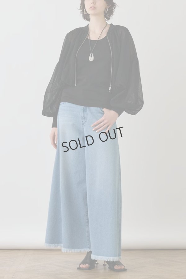 画像2: グレースコンチネンタル｜GRACE CONTINENTAL  シアーニットバルーンジャケット{-BES} (2)