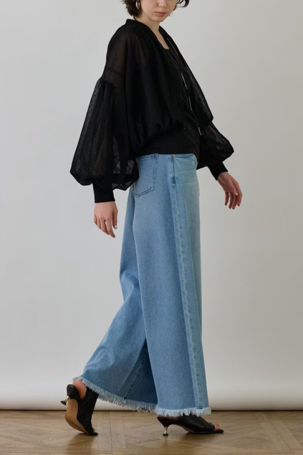 画像4: 【 40%OFF セール36,300円→21,780円】 グレースコンチネンタル｜GRACE CONTINENTAL  シアーニットバルーンジャケット{-BES} (4)