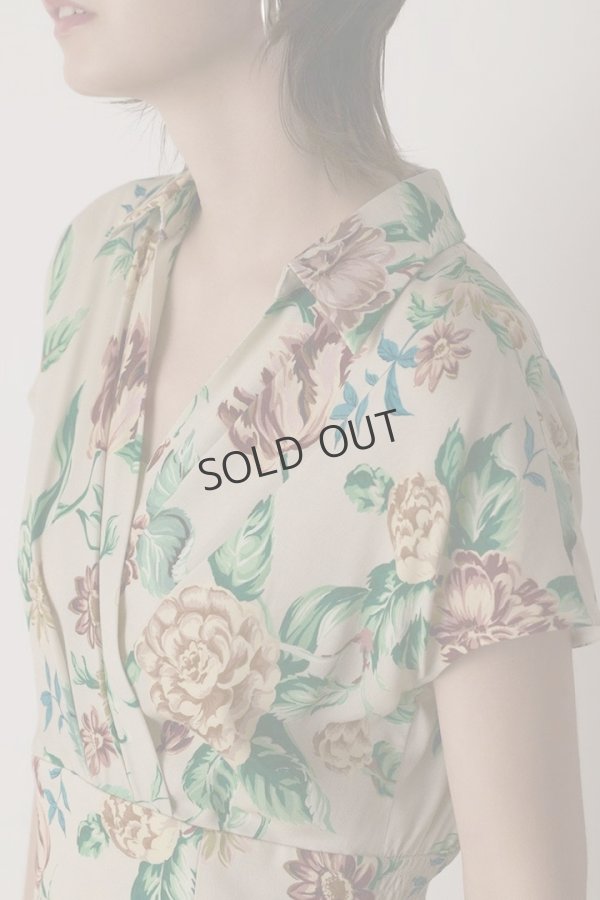 画像4: {SOLD}グレースコンチネンタル|GRACE CONTINENTAL  アンティークフラワープリントワンピース{-BES} (4)