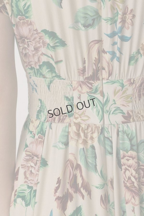 画像7: {SOLD}グレースコンチネンタル|GRACE CONTINENTAL  アンティークフラワープリントワンピース{-BES} (7)
