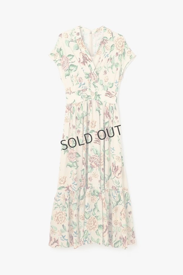 画像8: {SOLD}グレースコンチネンタル|GRACE CONTINENTAL  アンティークフラワープリントワンピース{-BES} (8)