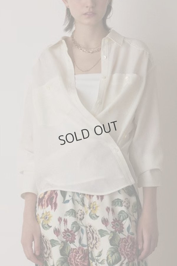 画像1: {SOLD}グレースコンチネンタル｜GRACE CONTINENTAL  シアー2wayウエスタンシャツ{-BES} (1)