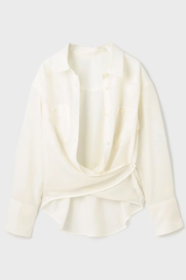 画像13: 【 40%OFF セール30,800円→18,480円】 グレースコンチネンタル|GRACE CONTINENTAL  シアー2wayウエスタンシャツ{-BES} (13)
