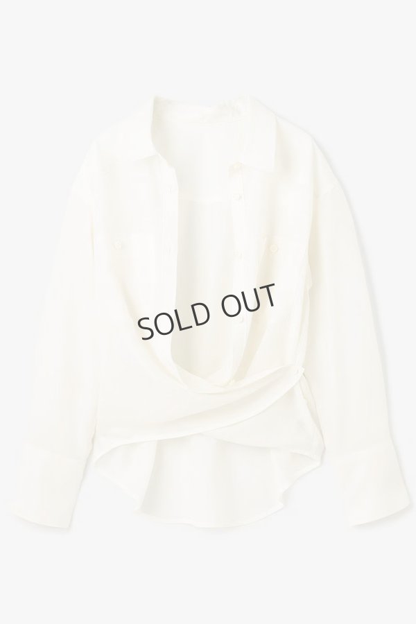 画像13: {SOLD}グレースコンチネンタル｜GRACE CONTINENTAL  シアー2wayウエスタンシャツ{-BES} (13)