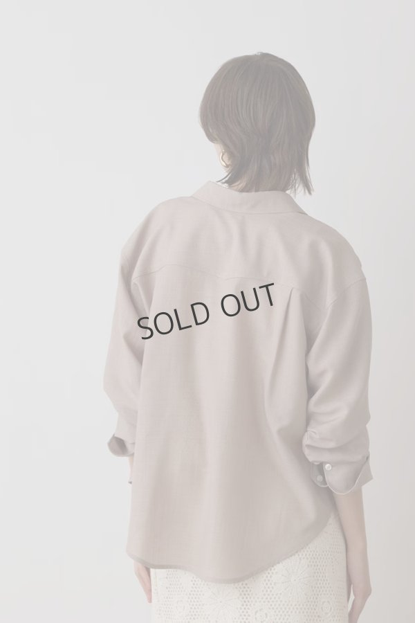 画像3: {SOLD}グレースコンチネンタル｜GRACE CONTINENTAL  シアー2wayウエスタンシャツ{-BES} (3)