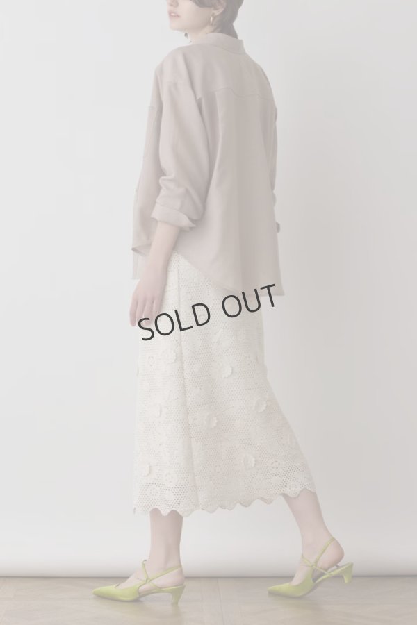 画像5: {SOLD}グレースコンチネンタル｜GRACE CONTINENTAL  シアー2wayウエスタンシャツ{-BES} (5)