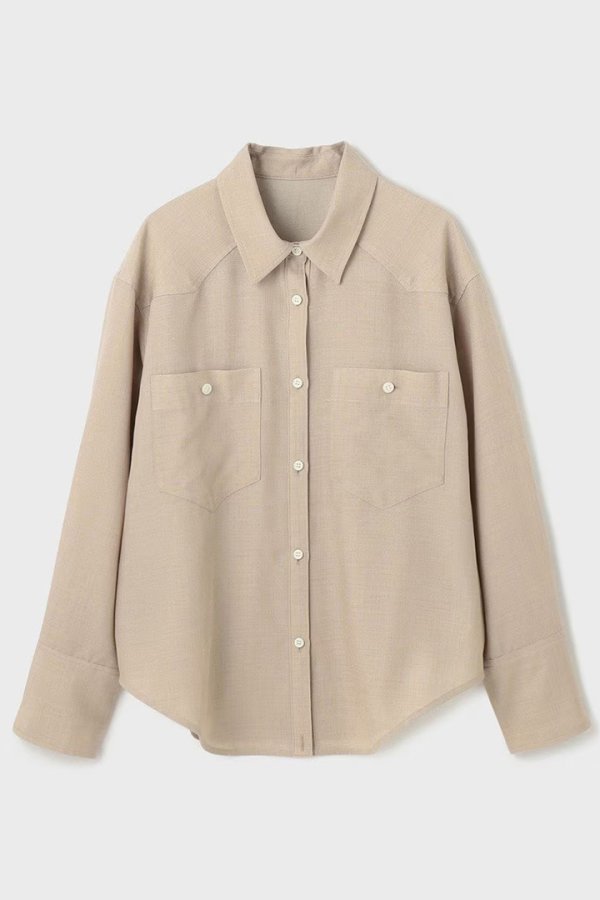 画像6: 【 40%OFF セール30,800円→18,480円】 グレースコンチネンタル|GRACE CONTINENTAL  シアー2wayウエスタンシャツ{-BES} (6)