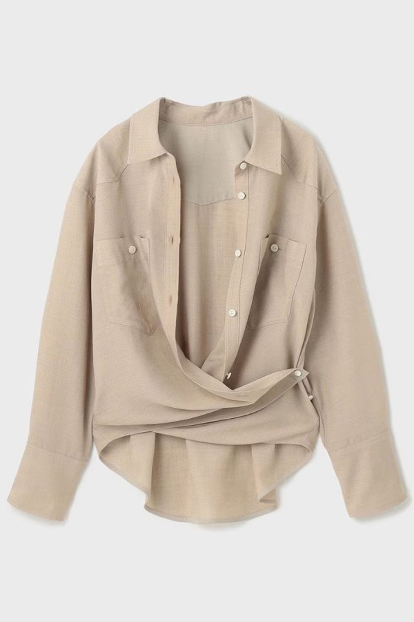 画像7: 【 40%OFF セール30,800円→18,480円】 グレースコンチネンタル|GRACE CONTINENTAL  シアー2wayウエスタンシャツ{-BES} (7)