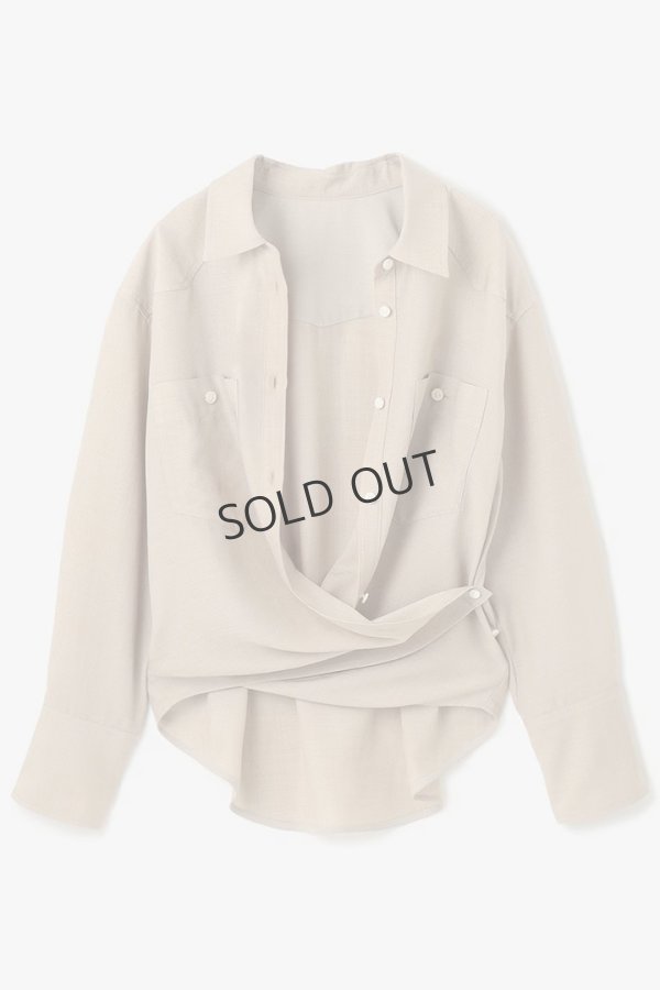 画像7: {SOLD}グレースコンチネンタル｜GRACE CONTINENTAL  シアー2wayウエスタンシャツ{-BES} (7)