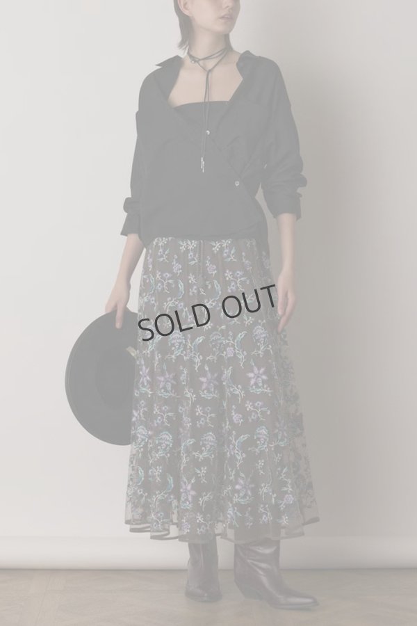 画像2: {SOLD}グレースコンチネンタル｜GRACE CONTINENTAL  シアー2wayウエスタンシャツ{-BES} (2)