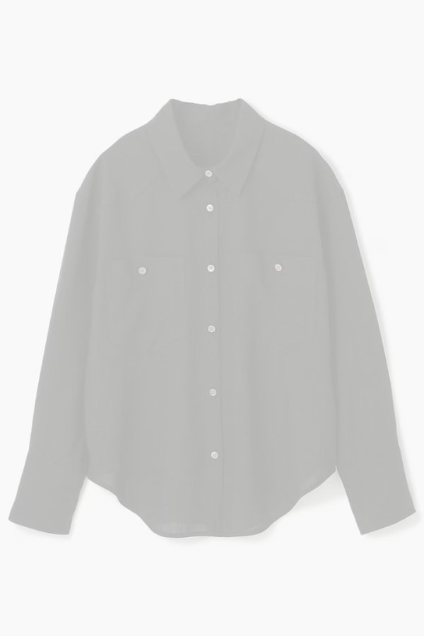 画像8:  {SOLD} グレースコンチネンタル｜GRACE CONTINENTAL  シアー2wayウエスタンシャツ{-BES} (8)