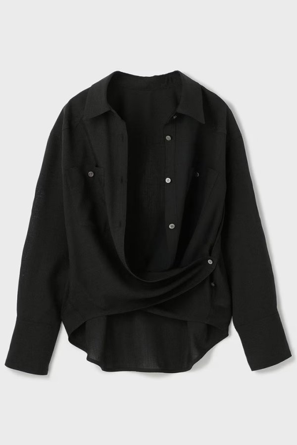 画像9: 【 40%OFF セール30,800円→18,480円】 グレースコンチネンタル|GRACE CONTINENTAL  シアー2wayウエスタンシャツ{-BES} (9)