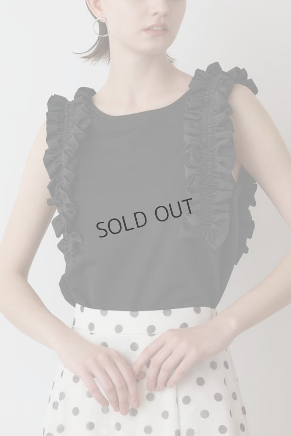 画像1: {SOLD}グレースコンチネンタル|GRACE CONTINENTAL  フリルカットトップ{-BES} (1)