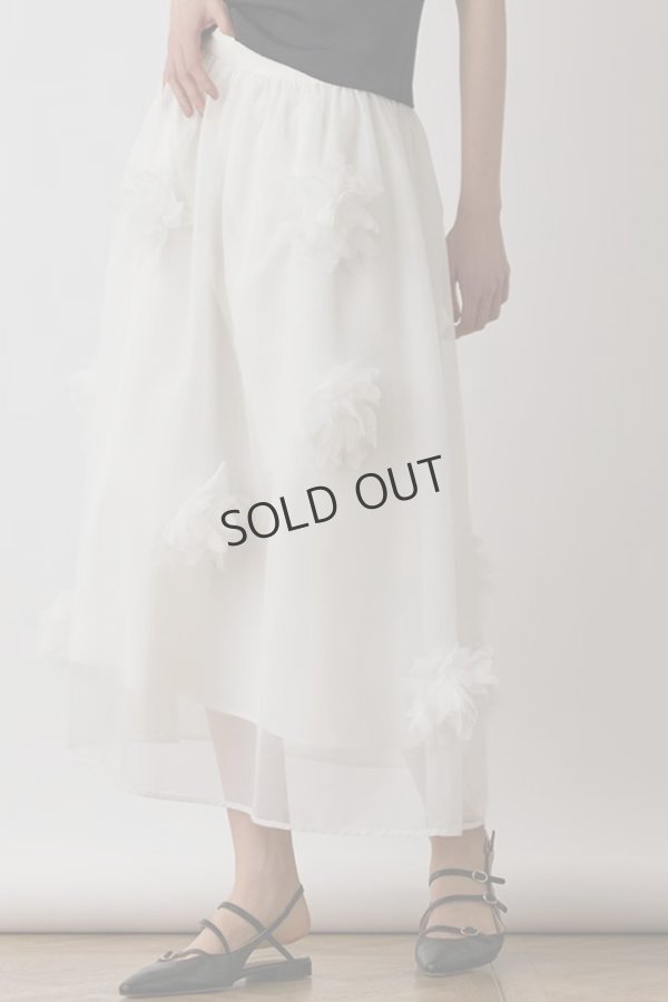 画像1: {SOLD}グレースコンチネンタル|GRACE CONTINENTAL  メッシュフラワースカート{-BES} (1)