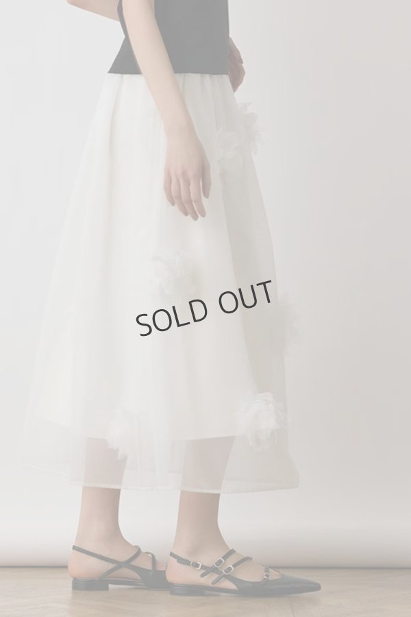 画像2: {SOLD}グレースコンチネンタル|GRACE CONTINENTAL  メッシュフラワースカート{-BES} (2)