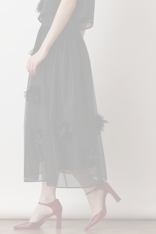 画像2:  {SOLD} グレースコンチネンタル｜GRACE CONTINENTAL  メッシュフラワースカート{-BES} (2)