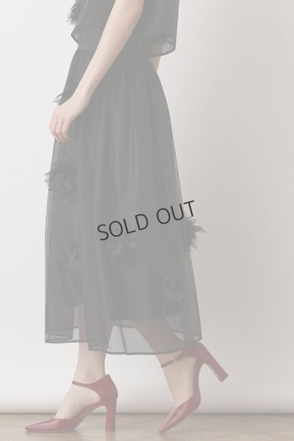 画像2: {SOLD}グレースコンチネンタル｜GRACE CONTINENTAL  メッシュフラワースカート{-BES} (2)