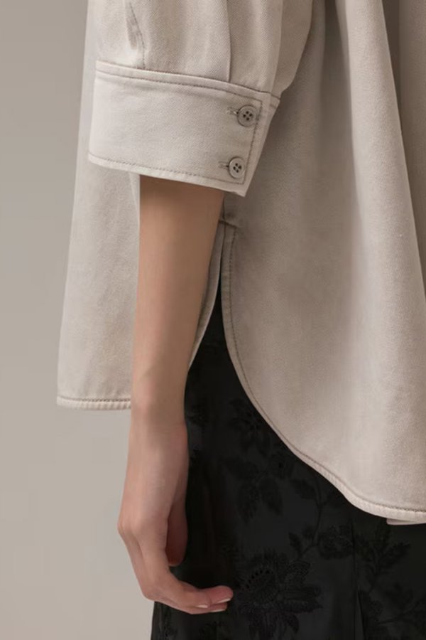 画像7: ★取り寄せリクエスト注文受付中★ グレースコンチネンタル｜GRACE CONTINENTAL  ツイルハーフスリーブシャツ{-BEA} (7)