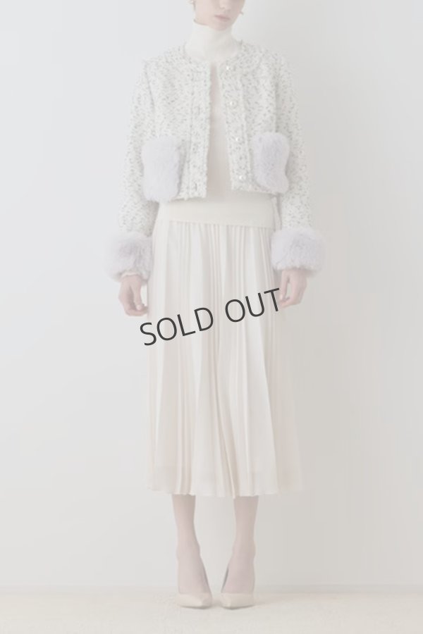 画像4: {※取り寄せ不可}グレースコンチネンタル｜GRACE CONTINENTAL  ツイードコンビジャケット{-BEA} (4)