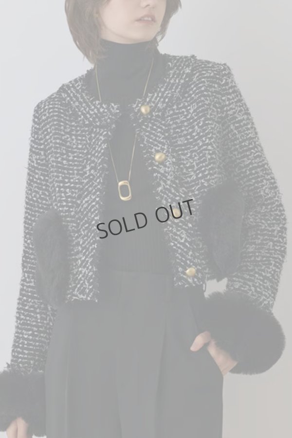 画像1: グレースコンチネンタル｜GRACE CONTINENTAL  ツイードコンビジャケット{-BEA} (1)