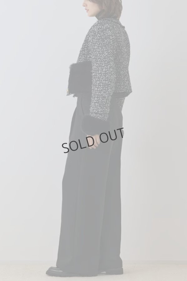 画像3: グレースコンチネンタル｜GRACE CONTINENTAL  ツイードコンビジャケット{-BEA} (3)