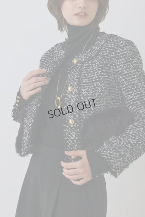 画像5: グレースコンチネンタル｜GRACE CONTINENTAL  ツイードコンビジャケット{-BEA} (5)