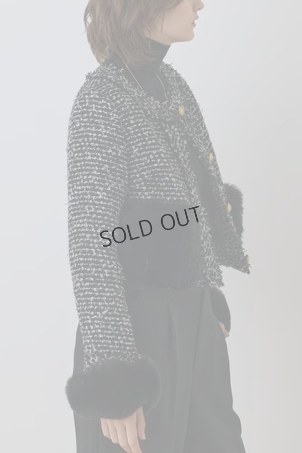 画像7: グレースコンチネンタル｜GRACE CONTINENTAL  ツイードコンビジャケット{-BEA} (7)