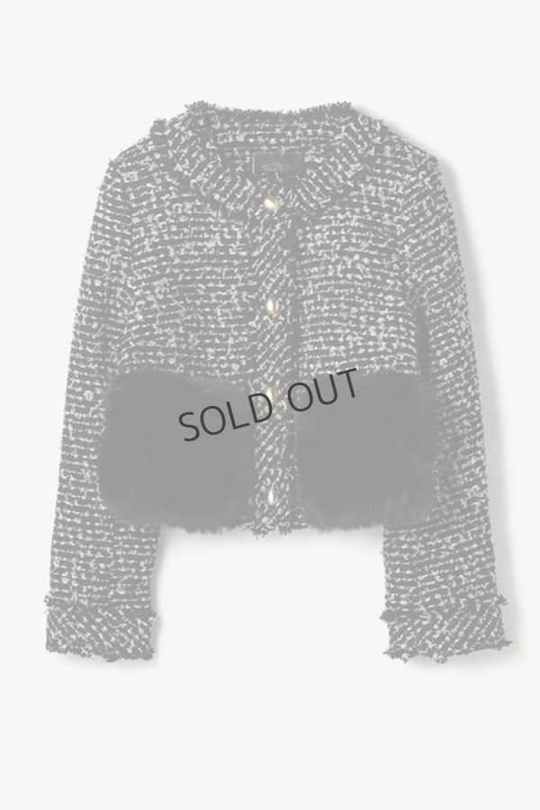 画像14: グレースコンチネンタル｜GRACE CONTINENTAL  ツイードコンビジャケット{-BEA} (14)