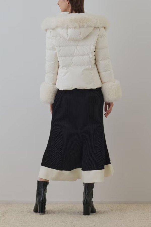 画像8: 【 10%OFF セール69,300円→62,370円】 グレースコンチネンタル｜GRACE CONTINENTAL  エコファーショートダウンジャケット{-BEA} (8)