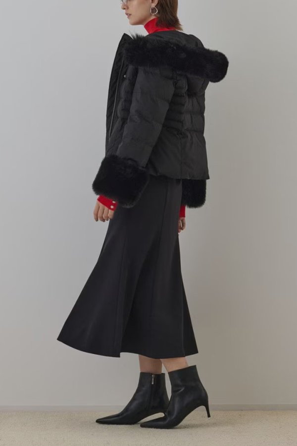 画像3: 【 10%OFF セール69,300円→62,370円】 グレースコンチネンタル｜GRACE CONTINENTAL  エコファーショートダウンジャケット{-BEA} (3)