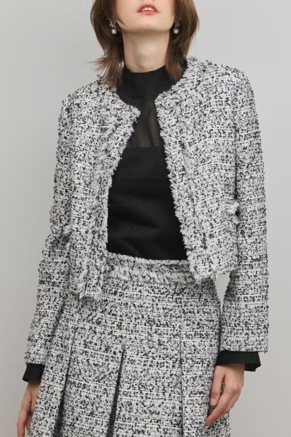 画像6: グレースコンチネンタル｜GRACE CONTINENTAL  ミックスツイードジャケット {-BFS} (6)