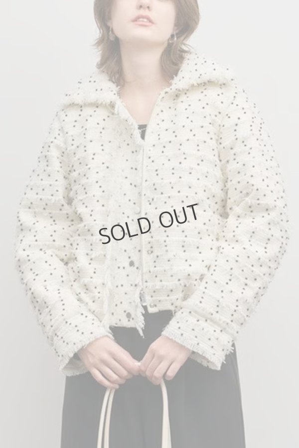 画像1: グレースコンチネンタル｜GRACE CONTINENTAL  ツイードダウンジャケット{-BFS} (1)