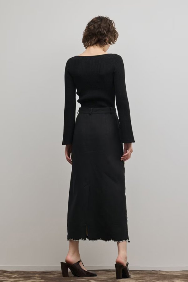 画像4: グレースコンチネンタル｜GRACE CONTINENTAL  エンブロイダリータイトスカート{-BFS} (4)