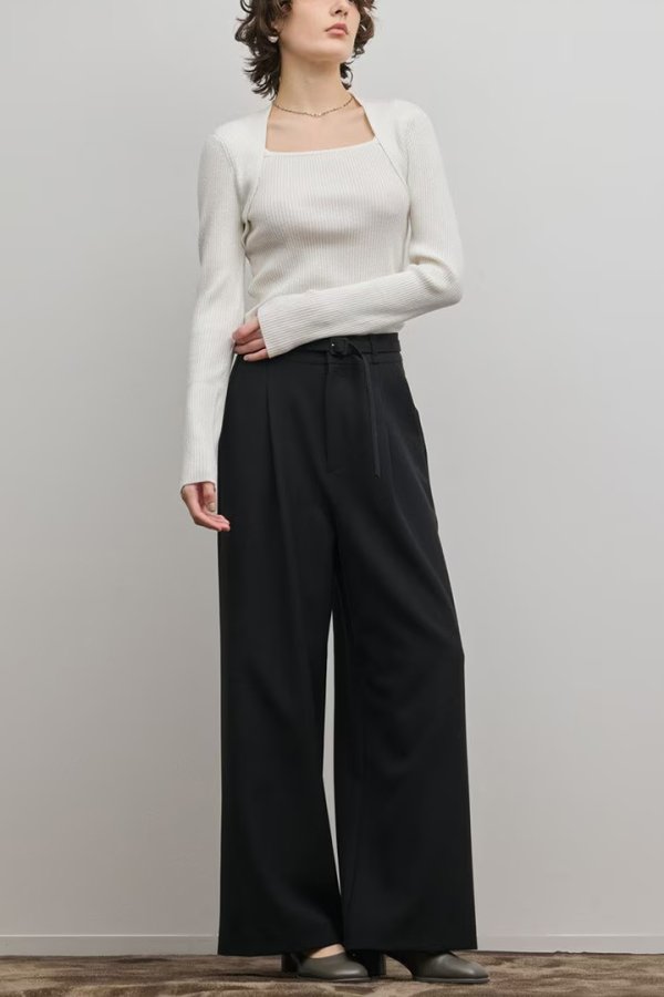 画像2: グレースコンチネンタル｜GRACE CONTINENTAL  スクエアリブニットトップ{-BFS} (2)