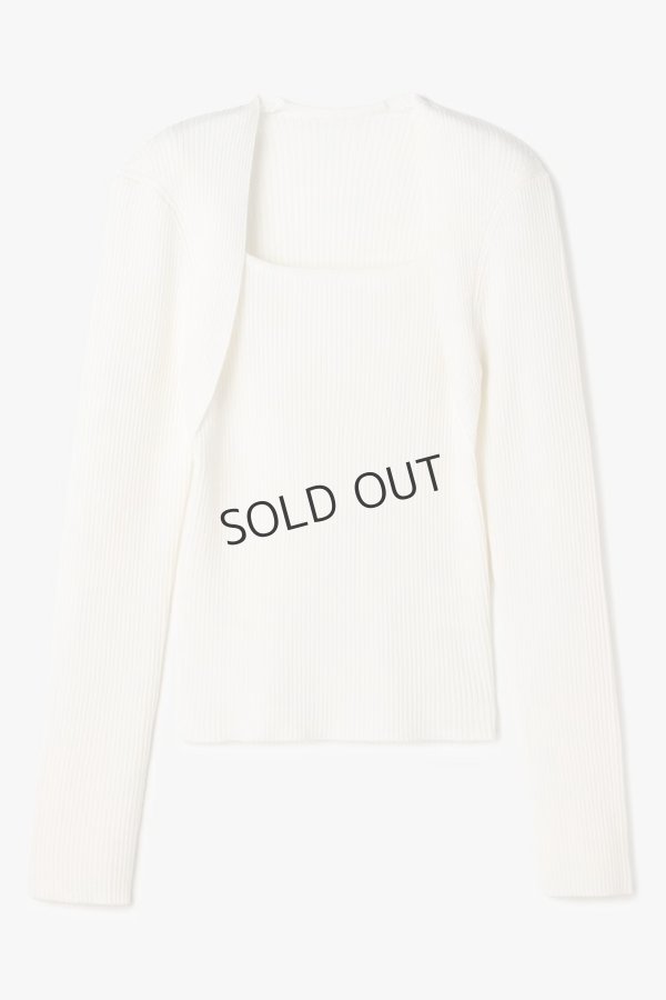 画像8: グレースコンチネンタル｜GRACE CONTINENTAL  スクエアリブニットトップ{-BFS} (8)