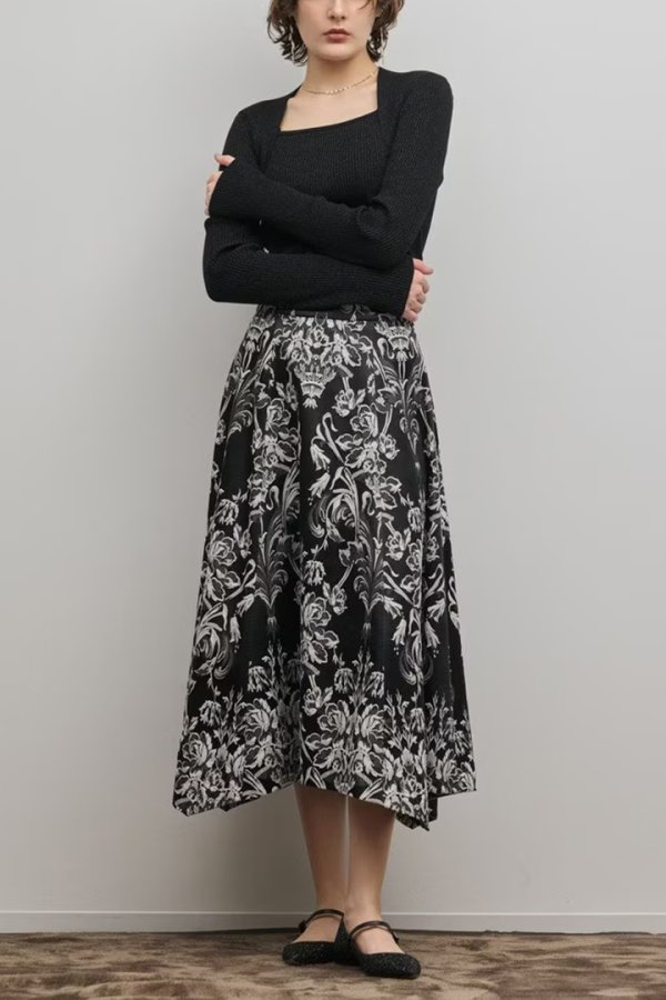 画像3: グレースコンチネンタル｜GRACE CONTINENTAL  スクエアリブニットトップ{-BFS} (3)