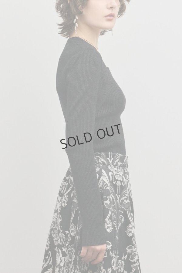 画像4: グレースコンチネンタル｜GRACE CONTINENTAL  スクエアリブニットトップ{-BFS} (4)