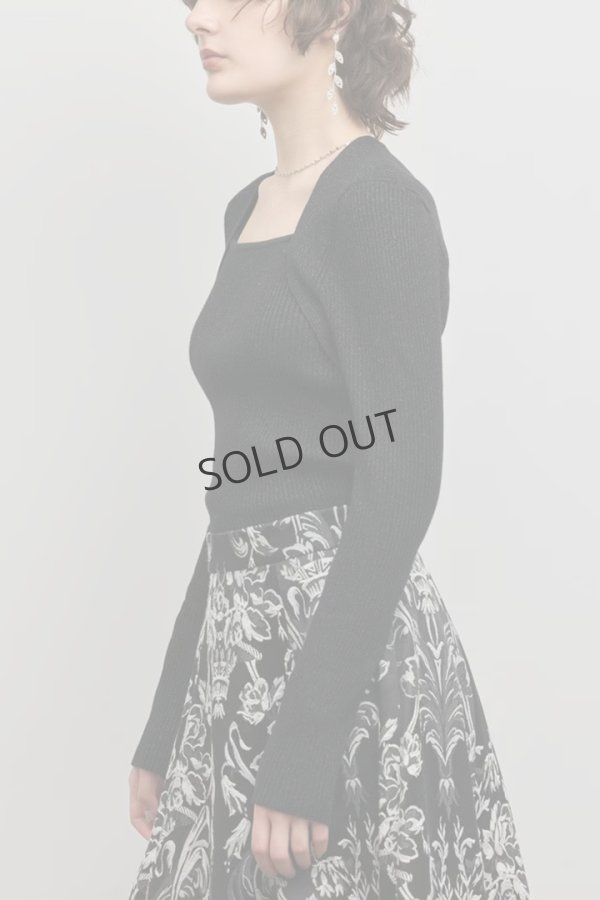 画像8: グレースコンチネンタル｜GRACE CONTINENTAL  スクエアリブニットトップ{-BFS} (8)