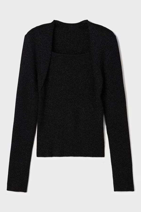 画像9: グレースコンチネンタル｜GRACE CONTINENTAL  スクエアリブニットトップ{-BFS} (9)