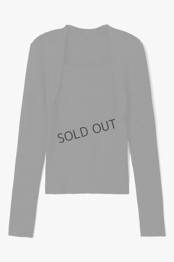 画像9: グレースコンチネンタル｜GRACE CONTINENTAL  スクエアリブニットトップ{-BFS} (9)