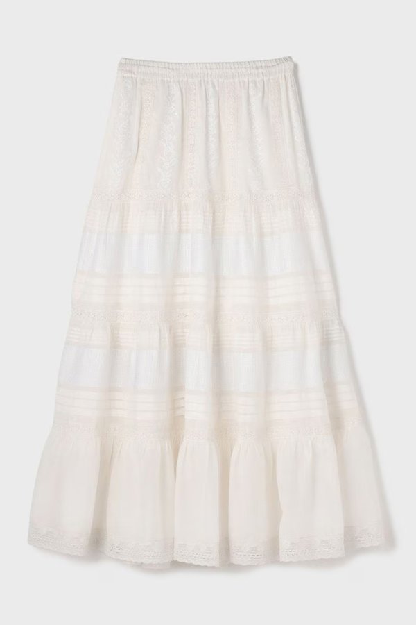 画像12: ★取り寄せリクエスト注文受付中★ グレースコンチネンタル｜GRACE CONTINENTAL  ピンタックティアードスカート{-BFS} (12)