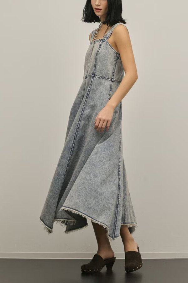 画像3: グレースコンチネンタル｜GRACE CONTINENTAL  ハンカチーフヘムデニムワンピース {-BFS} (3)