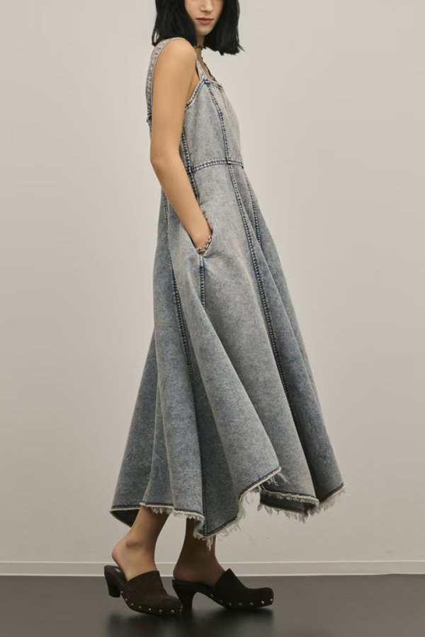 画像4: グレースコンチネンタル｜GRACE CONTINENTAL  ハンカチーフヘムデニムワンピース {-BFS} (4)