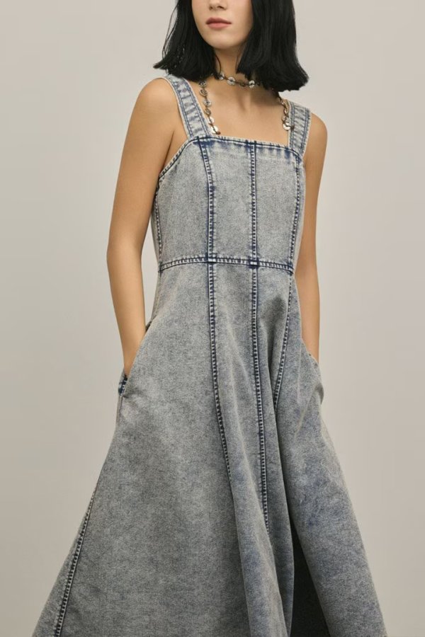 画像6: グレースコンチネンタル｜GRACE CONTINENTAL  ハンカチーフヘムデニムワンピース {-BFS} (6)