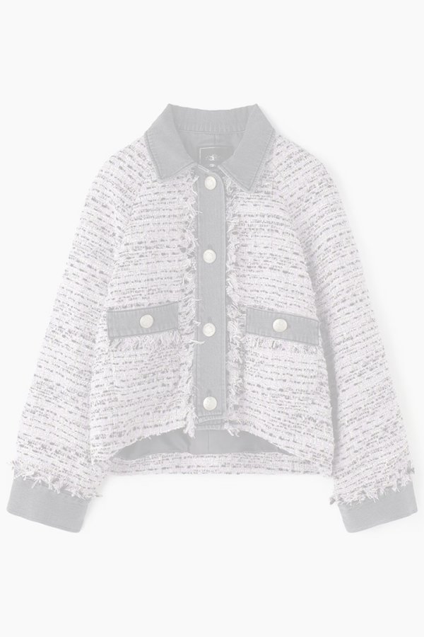 画像1:  {SOLD} グレースコンチネンタル｜GRACE CONTINENTAL  デニムコンビツイードジャケット{-BFA} (1)
