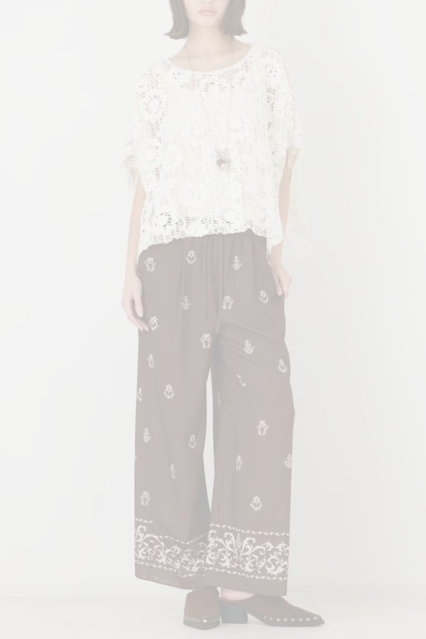画像2: グレースコンチネンタル｜GRACE CONTINENTAL  メッシュエンブロイダリーポンチョトップ {-BFA} (2)