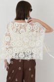 画像8: グレースコンチネンタル｜GRACE CONTINENTAL  メッシュエンブロイダリーポンチョトップ {-BFA} (8)