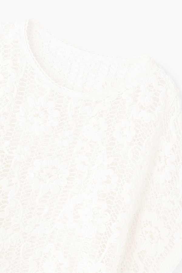 画像13: グレースコンチネンタル｜GRACE CONTINENTAL  メッシュエンブロイダリーポンチョトップ {-BFA} (13)